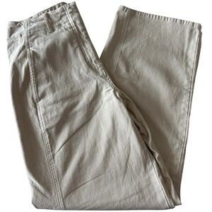 Wilfred Free Aritzia Women’s Ascendant High Rise Pants Wide Leg Utility Beige 6